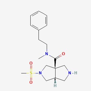 molecular formula C17H25N3O3S B3802336 (3aR*,6aR*)-N-methyl-2-(methylsulfonyl)-N-(2-phenylethyl)hexahydropyrrolo[3,4-c]pyrrole-3a(1H)-carboxamide 