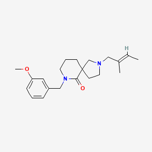 7-(3-methoxybenzyl)-2-[(2E)-2-methyl-2-buten-1-yl]-2,7-diazaspiro[4.5]decan-6-one