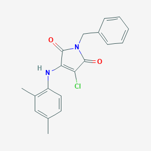 molecular formula C19H17ClN2O2 B380235 1-benzyl-3-chloro-4-(2,4-dimethylanilino)-1H-pyrrole-2,5-dione CAS No. 303034-97-1