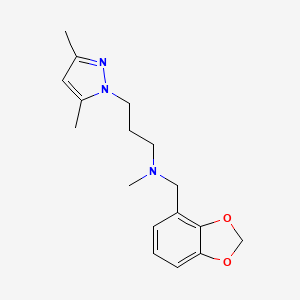 (1,3-benzodioxol-4-ylmethyl)[3-(3,5-dimethyl-1H-pyrazol-1-yl)propyl]methylamine