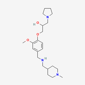 1-[2-methoxy-4-({[(1-methyl-4-piperidinyl)methyl]amino}methyl)phenoxy]-3-(1-pyrrolidinyl)-2-propanol