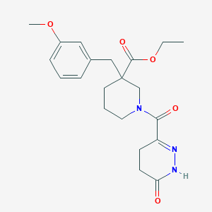 ethyl 3-(3-methoxybenzyl)-1-[(6-oxo-1,4,5,6-tetrahydro-3-pyridazinyl)carbonyl]-3-piperidinecarboxylate