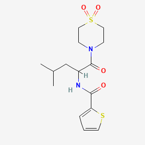 N-{1-[(1,1-dioxido-4-thiomorpholinyl)carbonyl]-3-methylbutyl}-2-thiophenecarboxamide