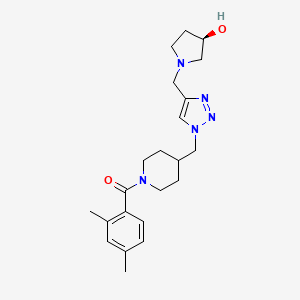 (3R)-1-[(1-{[1-(2,4-dimethylbenzoyl)-4-piperidinyl]methyl}-1H-1,2,3-triazol-4-yl)methyl]-3-pyrrolidinol trifluoroacetate (salt)