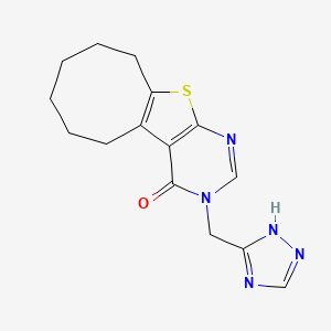 3-(1H-1,2,4-triazol-5-ylmethyl)-5,6,7,8,9,10-hexahydrocycloocta[4,5]thieno[2,3-d]pyrimidin-4(3H)-one