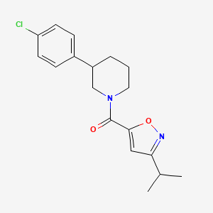 3-(4-chlorophenyl)-1-[(3-isopropyl-5-isoxazolyl)carbonyl]piperidine