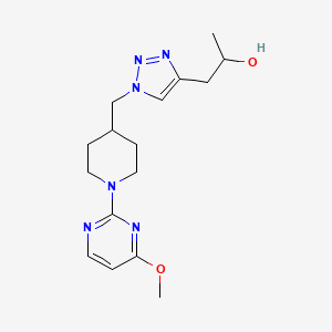 molecular formula C16H24N6O2 B3802436 1-(1-{[1-(4-methoxy-2-pyrimidinyl)-4-piperidinyl]methyl}-1H-1,2,3-triazol-4-yl)-2-propanol trifluoroacetate (salt) 