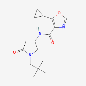 5-cyclopropyl-N-[1-(2,2-dimethylpropyl)-5-oxo-3-pyrrolidinyl]-1,3-oxazole-4-carboxamide