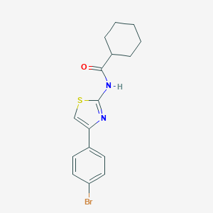 molecular formula C16H17BrN2OS B380245 N-[4-(4-bromophenyl)-1,3-thiazol-2-yl]cyclohexanecarboxamide 