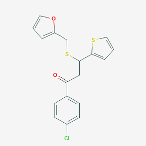 1-(4-Chlorophenyl)-3-[(2-furylmethyl)thio]-3-thien-2-ylpropan-1-one