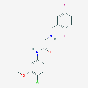 N-(4-chloro-3-methoxyphenyl)-2-[(2,5-difluorobenzyl)amino]acetamide