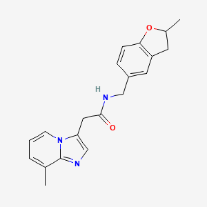 N-[(2-methyl-2,3-dihydro-1-benzofuran-5-yl)methyl]-2-(8-methylimidazo[1,2-a]pyridin-3-yl)acetamide