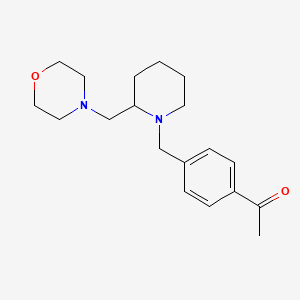 1-(4-{[2-(morpholin-4-ylmethyl)piperidin-1-yl]methyl}phenyl)ethanone