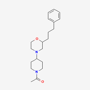 molecular formula C20H30N2O2 B3802515 4-(1-acetyl-4-piperidinyl)-2-(3-phenylpropyl)morpholine 