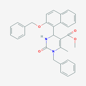 molecular formula C31H28N2O4 B380253 Methyl 1-benzyl-4-[2-(benzyloxy)-1-naphthyl]-6-methyl-2-oxo-1,2,3,4-tetrahydropyrimidine-5-carboxylate 