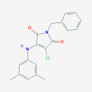 molecular formula C19H17ClN2O2 B380254 1-benzyl-3-chloro-4-(3,5-dimethylanilino)-1H-pyrrole-2,5-dione CAS No. 303035-00-9