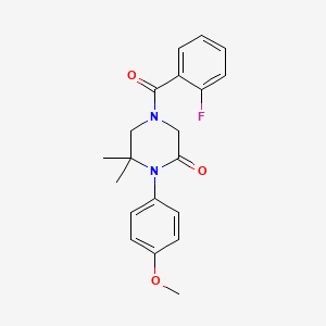 4-(2-fluorobenzoyl)-1-(4-methoxyphenyl)-6,6-dimethyl-2-piperazinone