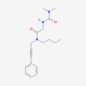 N-butyl-2-{[(dimethylamino)carbonyl]amino}-N-(3-phenylprop-2-yn-1-yl)acetamide