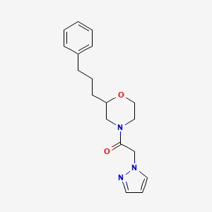 2-(3-phenylpropyl)-4-(1H-pyrazol-1-ylacetyl)morpholine