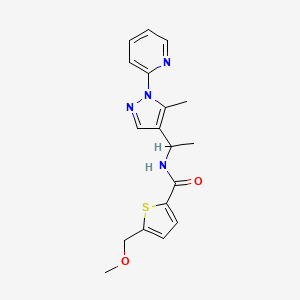 5-(methoxymethyl)-N-{1-[5-methyl-1-(2-pyridinyl)-1H-pyrazol-4-yl]ethyl}-2-thiophenecarboxamide