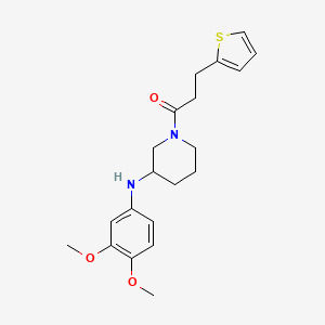 N-(3,4-dimethoxyphenyl)-1-[3-(2-thienyl)propanoyl]-3-piperidinamine