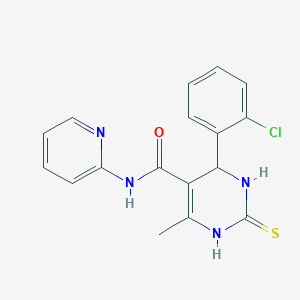 molecular formula C17H15ClN4OS B380258 4-(2-chlorophenyl)-6-methyl-N-(2-pyridinyl)-2-thioxo-1,2,3,4-tetrahydro-5-pyrimidinecarboxamide CAS No. 385399-28-0