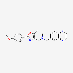 1-[2-(4-methoxyphenyl)-5-methyl-1,3-oxazol-4-yl]-N-methyl-N-(6-quinoxalinylmethyl)methanamine