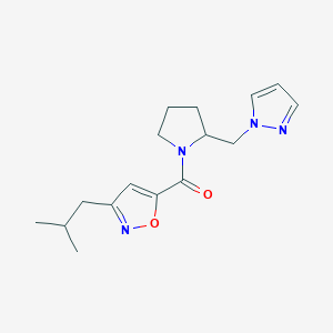 3-isobutyl-5-{[2-(1H-pyrazol-1-ylmethyl)pyrrolidin-1-yl]carbonyl}isoxazole