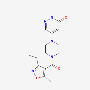 5-{4-[(3-ethyl-5-methyl-4-isoxazolyl)carbonyl]-1-piperazinyl}-2-methyl-3(2H)-pyridazinone