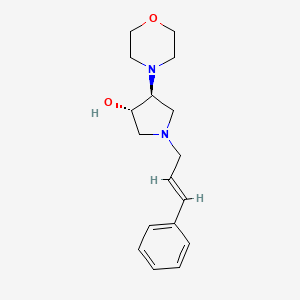 (3S,4S)-4-morpholin-4-yl-1-[(E)-3-phenylprop-2-enyl]pyrrolidin-3-ol