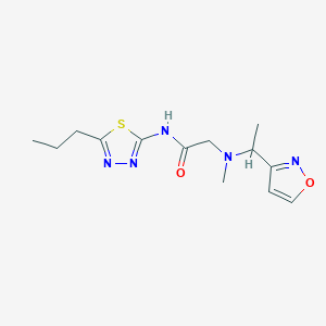 2-[(1-isoxazol-3-ylethyl)(methyl)amino]-N-(5-propyl-1,3,4-thiadiazol-2-yl)acetamide