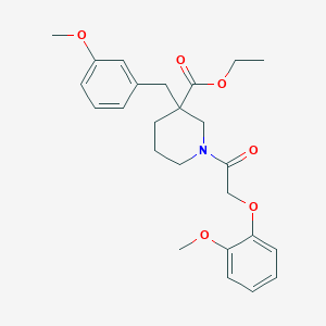 ethyl 3-(3-methoxybenzyl)-1-[(2-methoxyphenoxy)acetyl]-3-piperidinecarboxylate