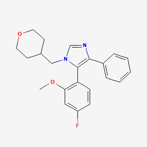 5-(4-fluoro-2-methoxyphenyl)-4-phenyl-1-(tetrahydro-2H-pyran-4-ylmethyl)-1H-imidazole