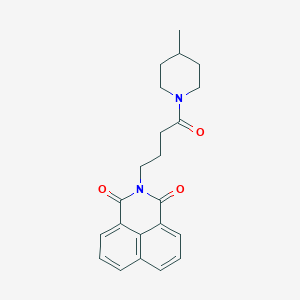 molecular formula C22H24N2O3 B380264 2-(4-(4-methylpiperidin-1-yl)-4-oxobutyl)-1H-benzo[de]isoquinoline-1,3(2H)-dione CAS No. 326907-86-2