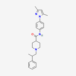 N-[4-(3,5-dimethyl-1H-pyrazol-1-yl)phenyl]-1-(2-phenylpropyl)-4-piperidinecarboxamide