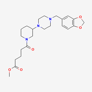 methyl 5-{3-[4-(1,3-benzodioxol-5-ylmethyl)-1-piperazinyl]-1-piperidinyl}-5-oxopentanoate