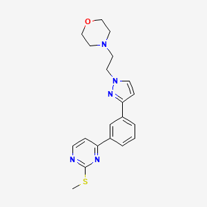 4-[2-(3-{3-[2-(methylthio)-4-pyrimidinyl]phenyl}-1H-pyrazol-1-yl)ethyl]morpholine