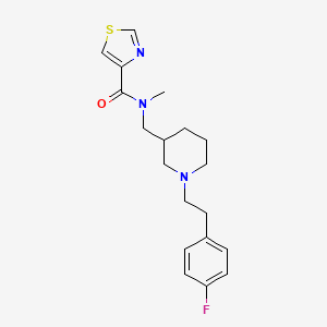 N-({1-[2-(4-fluorophenyl)ethyl]-3-piperidinyl}methyl)-N-methyl-1,3-thiazole-4-carboxamide