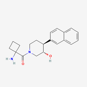 rel-(3S,4S)-1-[(1-aminocyclobutyl)carbonyl]-4-(2-naphthyl)-3-piperidinol hydrochloride