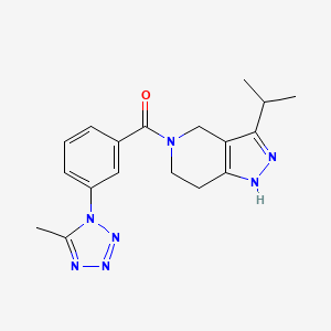 [3-(5-Methyltetrazol-1-yl)phenyl]-(3-propan-2-yl-1,4,6,7-tetrahydropyrazolo[4,3-c]pyridin-5-yl)methanone