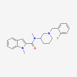 molecular formula C23H26FN3O B3802695 N-[1-(2-fluorobenzyl)-3-piperidinyl]-N,1-dimethyl-1H-indole-2-carboxamide 