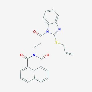 molecular formula C25H19N3O3S B380270 2-{3-[2-(allylsulfanyl)-1H-benzimidazol-1-yl]-3-oxopropyl}-1H-benzo[de]isoquinoline-1,3(2H)-dione CAS No. 326907-55-5