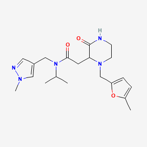 N-isopropyl-2-{1-[(5-methyl-2-furyl)methyl]-3-oxo-2-piperazinyl}-N-[(1-methyl-1H-pyrazol-4-yl)methyl]acetamide trifluoroacetate