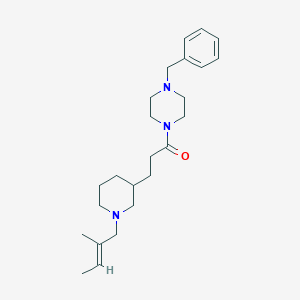 1-benzyl-4-(3-{1-[(2E)-2-methyl-2-buten-1-yl]-3-piperidinyl}propanoyl)piperazine