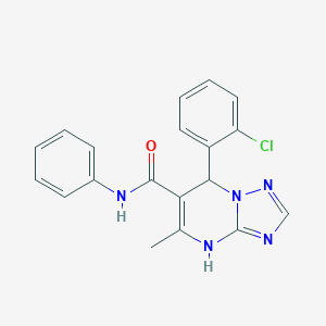 molecular formula C19H16ClN5O B380272 7-(2-chlorophényl)-5-méthyl-N-phényl-4,7-dihydro-[1,2,4]triazolo[1,5-a]pyrimidine-6-carboxamide CAS No. 361481-10-9