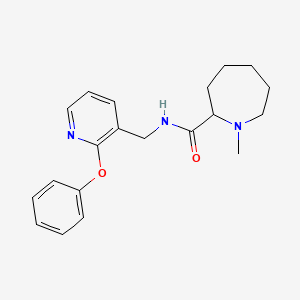 molecular formula C20H25N3O2 B3802720 1-methyl-N-[(2-phenoxy-3-pyridinyl)methyl]-2-azepanecarboxamide 