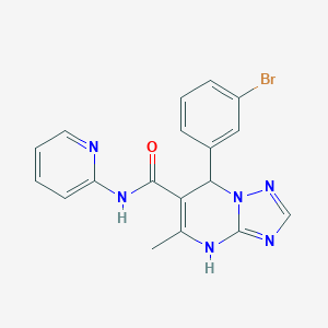 7-(3-bromophenyl)-5-methyl-N-(2-pyridinyl)-4,7-dihydro[1,2,4]triazolo[1,5-a]pyrimidine-6-carboxamide