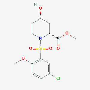 methyl (2R*,4S*)-1-[(5-chloro-2-methoxyphenyl)sulfonyl]-4-hydroxypiperidine-2-carboxylate