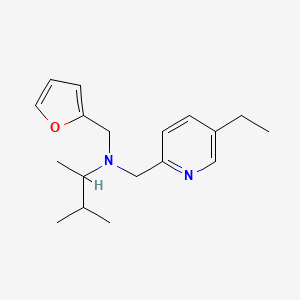 molecular formula C18H26N2O B3802775 (1,2-dimethylpropyl)[(5-ethylpyridin-2-yl)methyl](2-furylmethyl)amine 