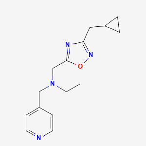 N-{[3-(cyclopropylmethyl)-1,2,4-oxadiazol-5-yl]methyl}-N-(4-pyridinylmethyl)ethanamine